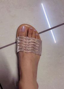Silver Rose Shiny Stripes Flip
