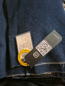 Twilight Blue Raw Hem Wide Leg Jeans