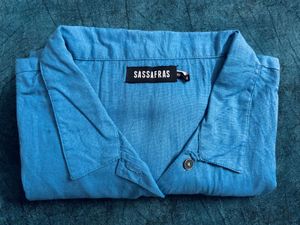 SASSAFRAS - Blue Sleeveless Dress