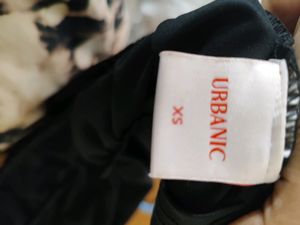 Urbanic Rutched Black Mini Dress, Size S