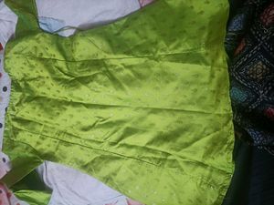 Branded Green Silk Kurta With Sharara