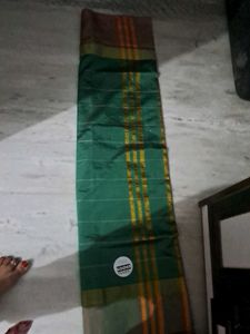 New Saree Green Golden