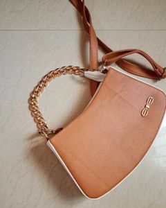 Sling Bag with Golden Strap