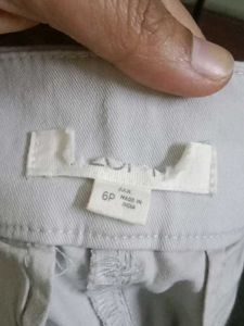 Light Grey Cotton Jeans, Ankle Length