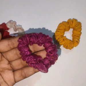 Handmade Colorful Scrunchie Set