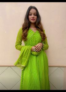 Leheriya Anarkali Suit Set