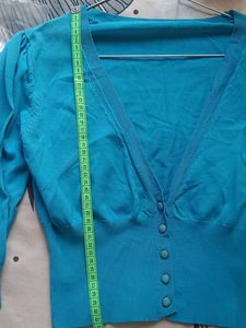 Blue Knit Cardigan