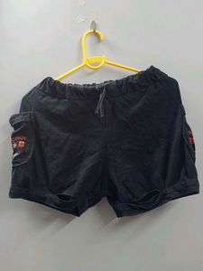 black shorts