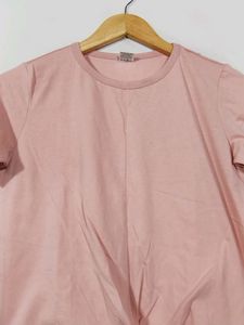 SSS Peach Knot-Front Top