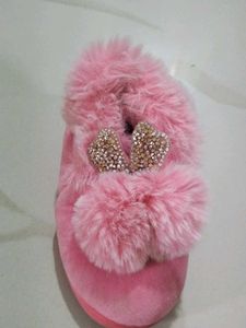 Pink Fuzzy Slippers