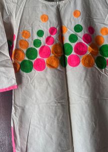 Shakumbhari Multicolor Thread Word Kurti