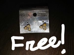 Drop Ring Silver Earrings (Free studs)