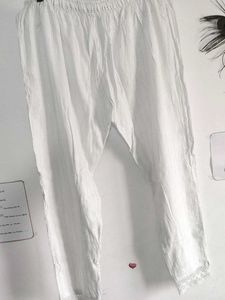 White Cotton Lounge Pants 🧡