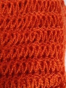 Royal Orange Crochet Muffler Stole