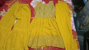 Mustard Sharara Suit Set