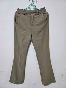 Bootcut Khaki Trousers