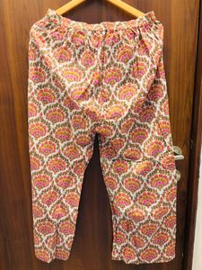 Floral Print White Kurti Set