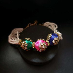 Colorful Beaded Bracelet Rakhi