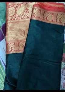 Elegant Green Silk Saree