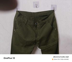 Fine Military Green Side Cut Pocket Jeans