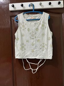 Rhinestone White Top
