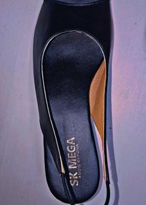 Black Slingback Block Heels