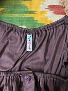 Rich chocolate brown Milkmaid Top