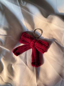 Crochet Bow Keychain