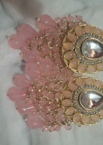 Pink Pearl Jhumka
