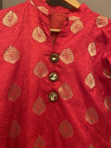 Collar Silk Kurta