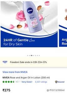 Nivea Rose &amp; Argan Oil Lotion