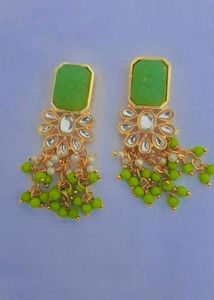Green Kundan Necklace Set