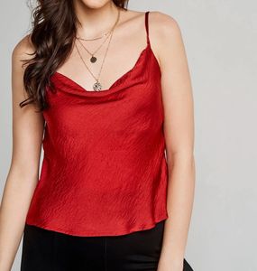 AND Cowl Neck Spaghetti Top (Size L, Bust 40)