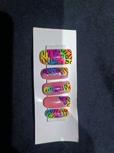 Neon Animal Print Press-On Nails
