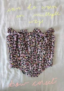 Floral Corset Top &amp; A-Line Skirt Set