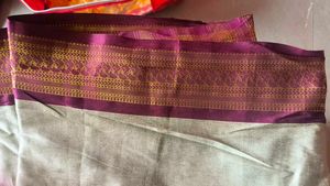 Elegant Silk Saree with Gold Details