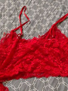 Red Lace Lingerie Set