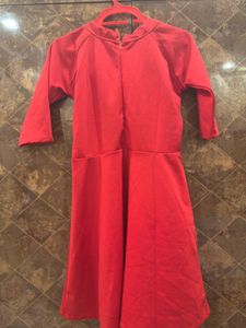 Red Dress with Embellishments