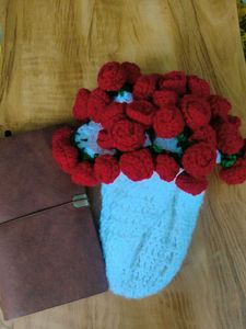 crochet rose bouquet