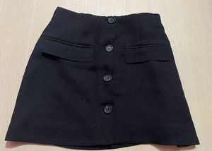Forever 21 Black Button Up Mini Skirt