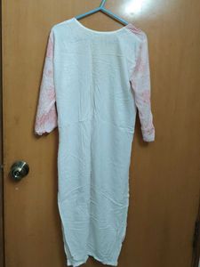 Pink &amp; White Print Tunic Dress
