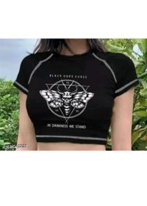 Graphic Print Crop Top