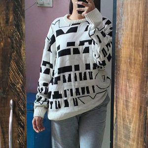 Patterned Knit Sweater