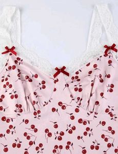 Cherry Print Slip Dress