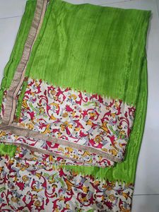 Green &amp; Floral Sari