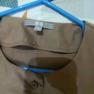 Brown Button-Down Dress Bust 40