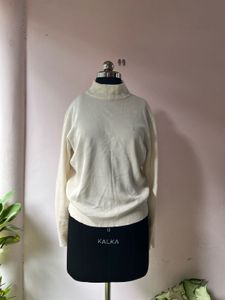 Cream Turtleneck Sweater