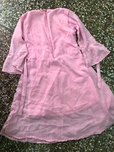Pink Embellished Kurta