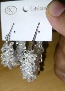 Crystal Beaded Hoop Earrings