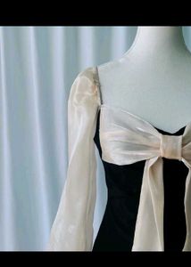 Elegant Bow Accent Mini Dress